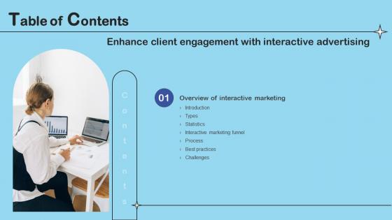 Enhance Client Engagement With Interactive Advertising Table Of Contents Inspiration Pdf