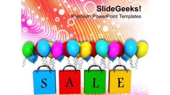 Enjoy Shopping In Sale Season PowerPoint Templates Ppt Backgrounds For Slides 0613
