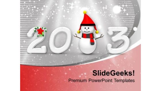 Enjoy Snow This New Year PowerPoint Templates Ppt Backgrounds For Slides 0513