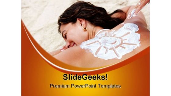 Enjoy Sun Beach PowerPoint Templates And PowerPoint Backgrounds 0411