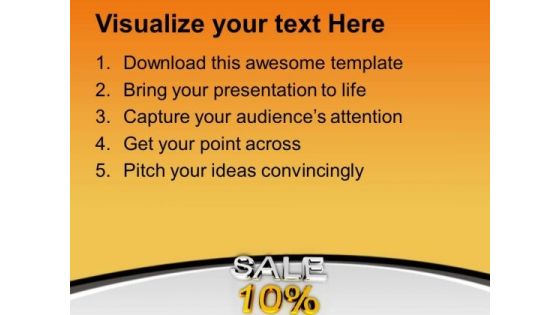 Enjoy The Discount Of Ten Percent PowerPoint Templates Ppt Backgrounds For Slides 0513