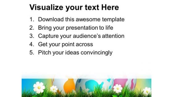 Enjoy The Easter With Bunny Eggs PowerPoint Templates Ppt Backgrounds For Slides 0613