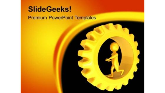 Enjoy The Geared Ride PowerPoint Templates Ppt Backgrounds For Slides 0613