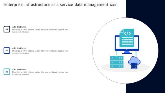 Enterprise Infrastructure As A Service Data Management Icon Professional Pdf