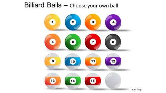 Entertainment Billiard Balls With Cue PowerPoint Slides And Ppt Diagram Templates