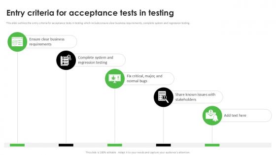 Entry Criteria For Acceptance Tests In Testing Acceptance Testing PPT Template Entry Criteria For Acceptance Tests In Testing Acceptance Testing PPT Template