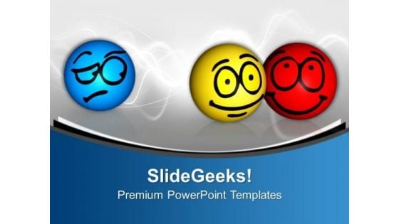 Envy Isolated Different Emotions On Face PowerPoint Templates Ppt Backgrounds For Slides 0113