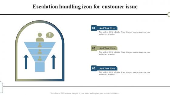 Escalation Handling Icon For Customer Issue Pictures Pdf