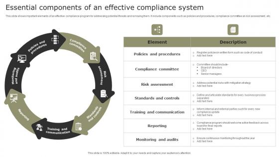 Essential Components Of An Effective Compliance System Pictures Pdf