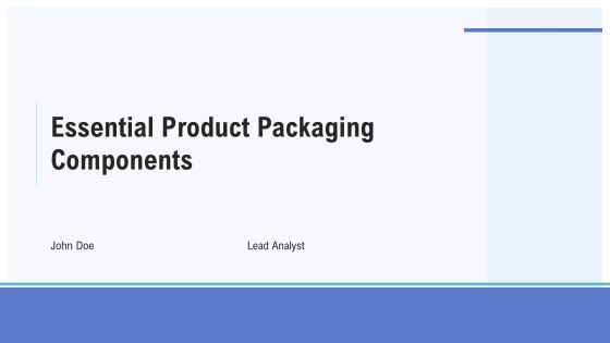 Essential Product Packaging Components PPT Slides AT