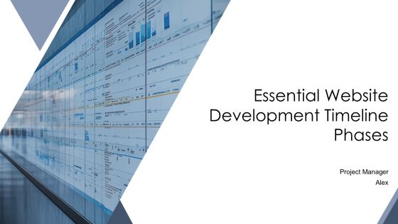 Essential Website Development Timeline Phases PPT Mockup AT