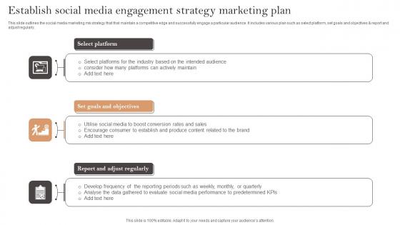 Establish Social Media Engagement Strategy Marketing Plan Ppt Outline Icons Pdf