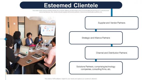 Esteemed Clientele ICT Solutions Provider Investor Funding Elevator Pitch Deck Esteemed Clientele ICT Solutions Provider Investor Funding Elevator Pitch Deck