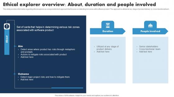 Ethical Explorer Overview About Duration And People Responsible Tech Guide To Manage Icons Pdf