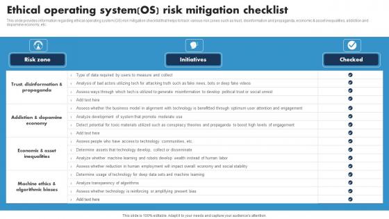 Ethical Operating System OS Risk Mitigation Responsible Tech Guide To Manage Inspiration Pdf Ethical Operating System OS Risk Mitigation Responsible Tech Guide To Manage Inspiration Pdf