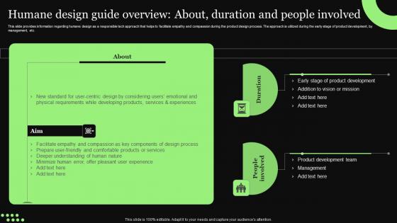 Ethical Technology Utilization Humane Design Guide Overview About Duration Slides Pdf