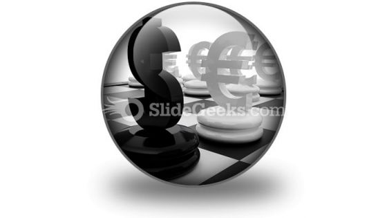 Euro And Dollar PowerPoint Icon C