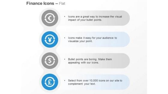 Euro Pound Yen Dollar Currency Update Ppt Slides Graphics