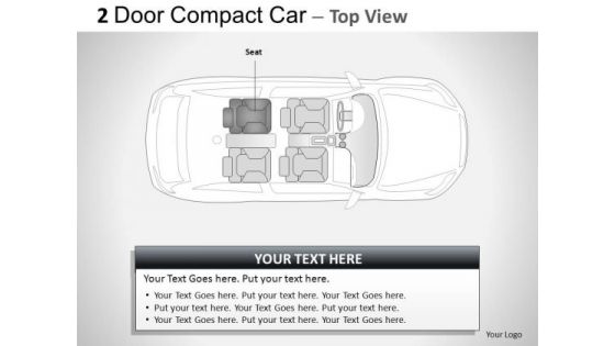 Europe Road 2 Door Blue Car Top PowerPoint Slides And Ppt Diagram Templates