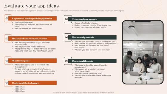 Evaluate Your App Ideas Mobile App Development And Advertising Service Download Pdf