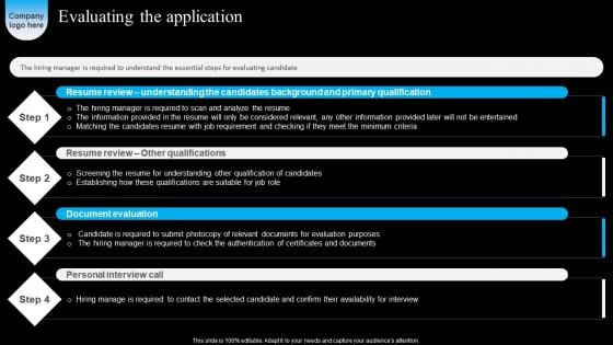 Evaluating Application Strategic Workforce Acquisition Guide For Human Resource Executives Themes Pdf