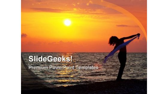 Evening On Seashore Beach PowerPoint Themes And PowerPoint Slides 0311 Evening On Seashore Beach PowerPoint Themes And PowerPoint Slides 0311