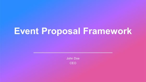 Event Proposal Framework PPT Graphics AT