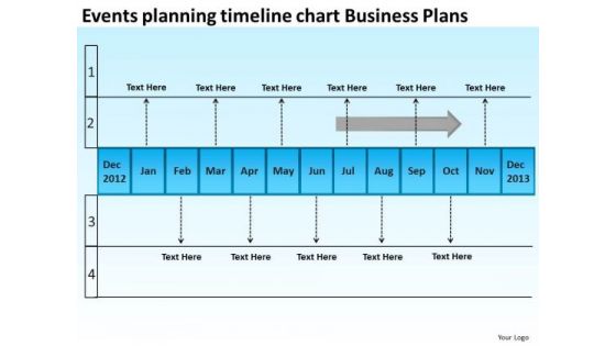 Events Planning Timeline Chart Business Plans PowerPoint Templates Ppt Slides Graphics