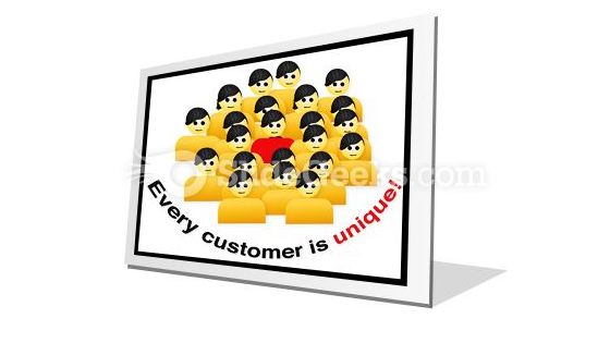 Every Customer Is Unique PowerPoint Icon F