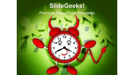 Evil Alarm Clock Danger PowerPoint Templates And PowerPoint Themes 1012