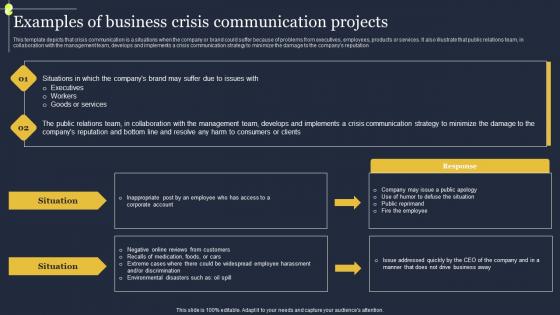 Examples Of Business Crisis Communication Critical Incident Communication Pictures Pdf