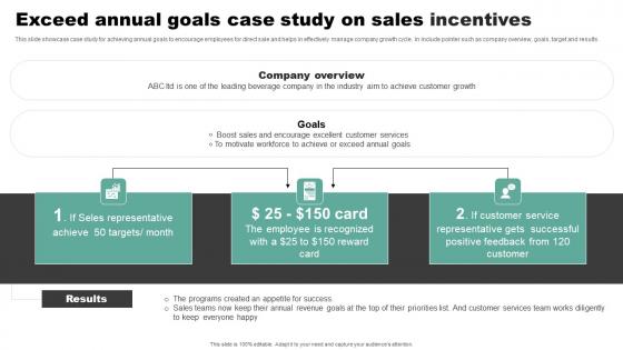 Exceed Annual Goals Case Study On Sales Incentives Brochure Pdf Exceed Annual Goals Case Study On Sales Incentives Brochure Pdf