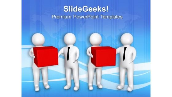 Exchange Gifts In Business Relations PowerPoint Templates Ppt Backgrounds For Slides 0613