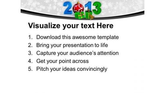 Exchange Gifts New Year 2013 PowerPoint Templates Ppt Backgrounds For Slides 0513
