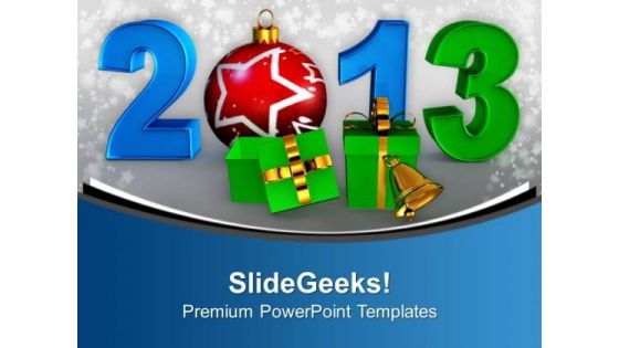 Exchange Gifts New Year 2013 PowerPoint Templates Ppt Backgrounds For Slides 0513