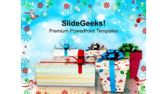 Exchange Gifts This Festive Season PowerPoint Templates Ppt Backgrounds For Slides 0513