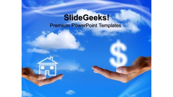 Exchange The House With Dollar Finance PowerPoint Templates And PowerPoint Themes 0912 Exchange The House With Dollar Finance PowerPoint Templates And PowerPoint Themes 0912