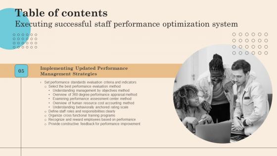 Executing Successful Staff Performance Optimization Table Of Contents Download Pdf