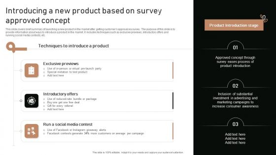 Execution Of Product Lifecycle Introducing A New Product Based On Survey Background Pdf