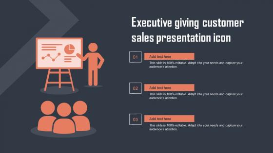 Executive Giving Customer Sales Presentation Icon Elements Pdf