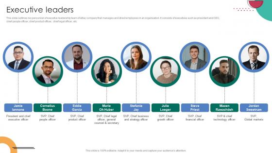 Executive Leaders C2C Ecommerce Platform Company Profile CP SS V