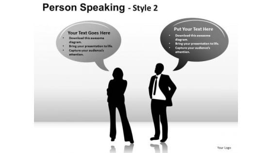 Executive Person Speaking 2 PowerPoint Slides And Ppt Diagram Templates