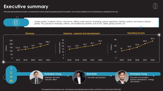 Executive Summary Information Technology Services Provider Company Profile CP SS V