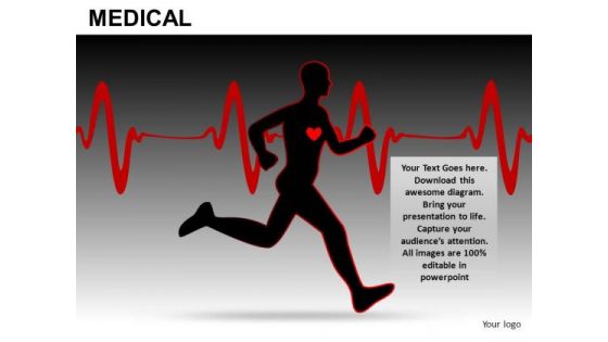 Exercise Healthy Heart Medical PowerPoint Templates Heart Beat Ppt Slides