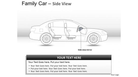 Exhibition Blue Family Car Side View PowerPoint Slides And Ppt Diagram Templates