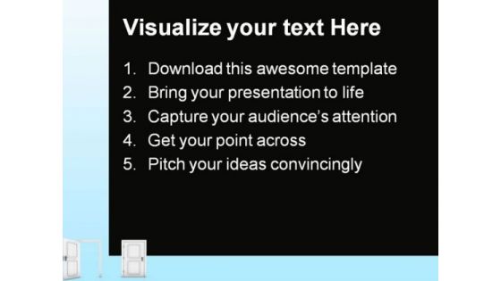 Exit Door Metaphor PowerPoint Themes And PowerPoint Slides 0911