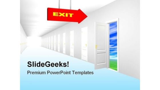 Exit Doorway Nature PowerPoint Templates And PowerPoint Backgrounds 0811