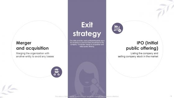Exit Strategy Cosmetic Products Platform Investor Ppt Example Exit Strategy Cosmetic Products Platform Investor Ppt Example