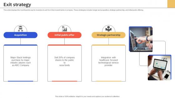Exit Strategy Health Insurance Services Management Platform Pitch Deck Exit Strategy Health Insurance Services Management Platform Pitch Deck