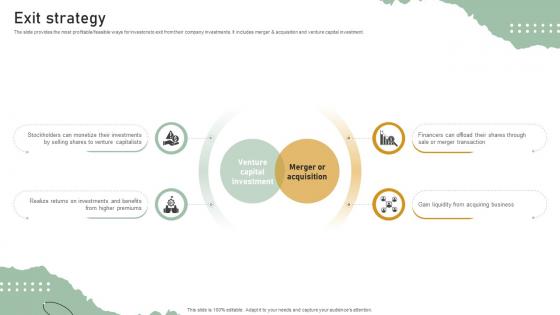 Exit Strategy Personal Styling Service Investor Funding Elevator Pitch Deck